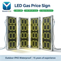 Letrero LED para Precio de Gasolina IP65 de 12 Pulgadas y 88.88 Dígitos, Letrero LED de 4 Dígitos para Gasolinera, Fábrica OEM ODM