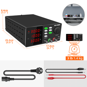 Fuente de Alimentación de Banco Variable de Salida Única de Alta Calidad Calculus 60V 5A con Interfaz USB para Uso en Computadoras, Venta Directa de Fábrica - Product Image 2
