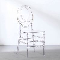 Chaise en acrylique transparente personnalisable en couleur, empilable, pour mariage, banquet, hôtel, événement, mobilier
