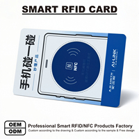 Kartu Chip EMV Pembayaran RFID Kartu Pintar 32KB 64K Memori NFC EV1 2K 4K Kartu Putih dengan Pin Tanpa Kontak