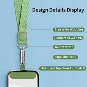 Universal Mobile Phone Lanyard Crossbody Straps for Cell Phone Wide Webbing Keychain <b>Rope</b> with Phone Tether Patch - Product Image 4