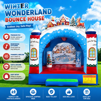Château gonflable pour enfants, thème animaux, imperméable, qualité commerciale, dinosaure, pour les fêtes d'hiver et la neige
