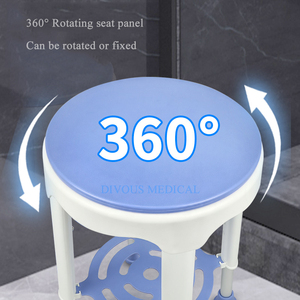 360 ° סיבוב אמבטיה עגול מקלחת שרפרף עם המושב נייד מעלית מעלית כיסא אמבט מסתובב - Product Image 4