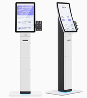 Kiosque en libre-service à écran tactile Android pour l'enregistrement/déconnexion en milieu hospitalier, machine de paiement pour visiteurs de supermarché, lecteur de code QR, imprimante thermique