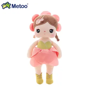 Metoo Angela 2022 New Styles Black Plush Doll Flower Custom Plushie Human Girl Plush Doll Plush Toys Custom CPC