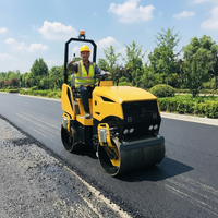 Compacteur routier vibrant à double tambour de 1, 2 et 3,5 tonnes – Mini-rouleau compresseur d'asphalte et de sol tandem – Prix compétitif