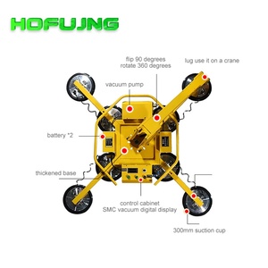 Grue de levage à ventouse électrique Hofujng facile à utiliser pour le chargement de verre de mur-rideau avec une capacité de 400 kg pour tôles métalliques - Product Image 6