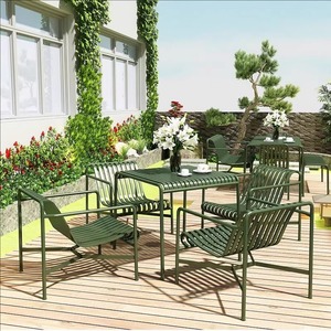Mobili minimalisti di alta qualità bella metallo Hardware mobili da esterno giardino ristorante terrazza tavolo e sedia Set - Product Image 4
