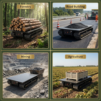 Châssis électrique à chenilles de haute qualité 0,5-10 tonnes, plateforme à chenilles en caoutchouc personnalisable, prix de gros usine