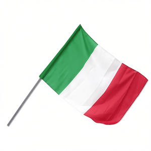 MAZZEO GIOCATTOLI Drapeau italien 90X150 Cm en polyester avec mât pour utilisation sur moto - Product Image 2