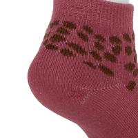 Chaussettes de cheville en coton pour enfants avec motifs léopard respirantes pour logo de printemps positionné en bas