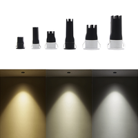 Mini spot moderne réglable 3W Spot encastré au plafond Spot anti-reflets à led pour hôtel