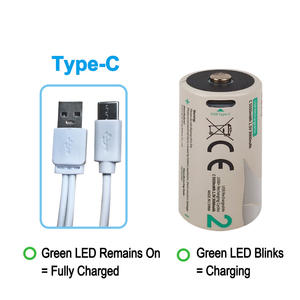 Type-c แบตเตอรี่ลิเธียมแบบชาร์จไฟได้ 1.5V C 3000mAh ขนาด type-c usb แบตเตอรี่ลิเธียมสําหรับอุปกรณ์ภายในบ้าน - Product Image 5