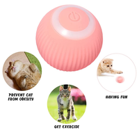 Intelligente Rollbälle für Hunde Interaktives Hundespielzeug Bewegungsspielzeug Elektrisch Beweglicher Kauspielball Quietschender Hundespielball mit Seil