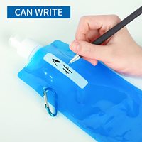 Sac à eau pliable ultraléger portable 700 ml, pochette pour bouteille d'eau, fournitures de sport de plein air, randonnée, course à pied, gourde souple