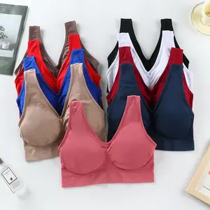 Large Seamless women's comfortable non padded tube bra cordless wireless push up top bra Ladies womens seamless sports bra women