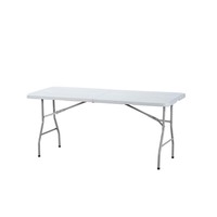 Nouveauté - Livraison rapide - Table de salle à manger pliable en plastique de 5 pieds - Facile à plier