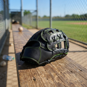 Gants de baseball de couleur noire derniers gants de conception gants de sport taille et conception personnalisées entraînement de match de baseball dernière conception - Product Image 3