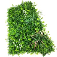 Vente en gros Toile de fond intérieure extérieure Greenwall Herbe Feuillage Plante Mur Monstera Feuille Tropicale Artificielle Mur Vert Plastique
