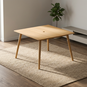 Mesa de Comedor Plegable Portátil de Madera Maciza Cuadrada Moderna, Diseño Escandinavo, Impermeable, Ecológica, Duradera, para 4 Personas, Estable para el Hogar - Product Image 3