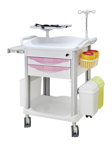 Carrito Médico Móvil de Lujo Hochey, <span class=keywords><strong>con</strong></span> <span class=keywords><strong>Ruedas</strong></span> y Cajones, Fabricado en Plástico ABS para Hospitales - Product Image 5