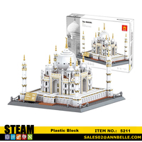 1113 pièces de blocs en plastique ABS, modèle de mosquée célèbre, Masjid Taj Mahal en Inde, design grand et détaillé avec rapports de test CPC CE