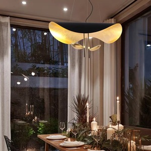 Oval Black <b>LED</b> Chandelier Single-Head Adjustable Height For Living Room Bedroom Study - Product Image 3