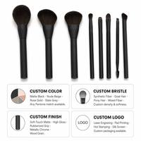 Professionelles Make-up Pinsel Set mit Reiseetui Weiche Synthetikborsten für Foundation Puder Rouge Lidschatten Beauty-Tools Kit