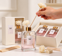 Vente en gros de flacons diffuseurs de parfum en verre de 200 ml pour hôtel et maison, flacon d'huile essentielle pour aromathérapie, flacon en verre avec boîte