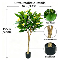 Pohon Plumeria Buatan Besar 150cm, Tahan UV, Ramah Lingkungan, Cocok untuk Pesta Liburan, Acara, Pernikahan Musim Dingin