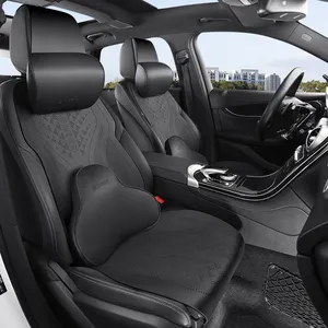 Light Luxury And High-end Feeling Simple White Breathable And Ultra-thin Double Sided Leather Car Seat Cushion Summer Seat Cover