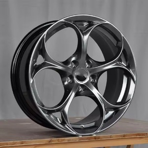 Rines de Aleación OKO de 18 Pulgadas para Alfa <span class=keywords><strong>Romeo</strong></span> Giulia <span class=keywords><strong>Julieta</strong></span> Opel Cefelli - Diseño Cóncavo con Acabado Negro - Product Image 3