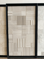 Mosaico de Pared de Mármol con Patrón de Parches de Piedra 3D Natural, Azulejos Decorativos DIY con Acabado Texturizado y Diseño Aleatorio