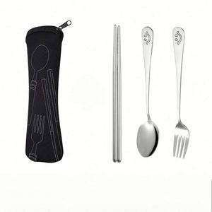 Estuche de Neopreno Personalizado para Cubiertos, Porta Utensilios Reutilizable para Comidas para Llevar - Regalo Promocional - Product Image 4