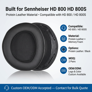 Coussinets d'oreille <span class=keywords><strong>HD</strong></span> 800 <span class=keywords><strong>800S</strong></span> de remplacement de qualité supérieure compatibles avec les écouteurs Sennheiser <span class=keywords><strong>HD</strong></span> 800 <span class=keywords><strong>HD</strong></span> <span class=keywords><strong>800S</strong></span> - Product Image 2