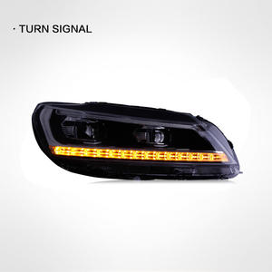 Faro Anteriore per <span class=keywords><strong>Volkswagen</strong></span> <span class=keywords><strong>Passat</strong></span> <span class=keywords><strong>B7</strong></span> 2012-2016 Versione Europea con LED DRL HID Angel Eye Doppio Fascio Xenon Nuovo Accessori VW 12v - Product Image 4