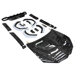 Kit de mise à niveau de pare-chocs pour Huracan/<span class=keywords><strong>Aventador</strong></span>, en fibre de carbone, impression par transfert d'eau, couleur noire, installation par boulons pour automobile - Product Image 3