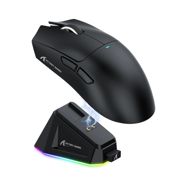 Attack Shark X11 Wireless Mouse Three Mode 2.4G PAW3311 RGB With Magnetic Charging Dock