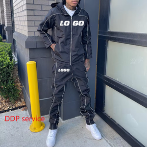 Completo Tuta Sportiva Riflettente in Nylon Impermeabile Traspirante Leggero Casual Primaverile per lo Sport e lo Streetwear - Product Image 1