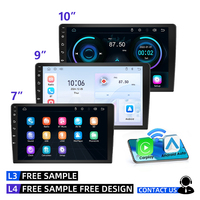 Autoradio universel 9 pouces 10 pouces Lecteur MP5 1 Din CarPlay sans fil Android Auto BT Mirror Link GPS Multimédia
