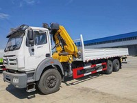 Grue à flèche pliante hydraulique SQZ200, capacité de 8 tonnes, rayon d'action de 11,5 m pour le chargement et le déchargement de marchandises sur site