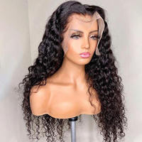 Proveedor de Pelucas de Cabello Humano Alibaba, Peluca de Cabello Ondulado Profundo con Frente de Encaje 13x6, Alta Densidad, Encaje HD Transparente, Peluca Rizada con Frente de Encaje