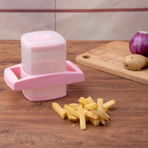 Cortador de Patatas Rosa con Cuchillas de Acero Inoxidable, Apto para Lavavajillas, Fácil de Limpiar, Compacto, Herramienta para Cortar Verduras en Cubos para Cocina - Product Image 5