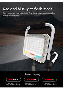 Reflector LED COB RGB para exteriores con cuerpo de aluminio impermeable blanco cálido 6000K IP65 10W-200W Power Garden Landscape - Product Image 5