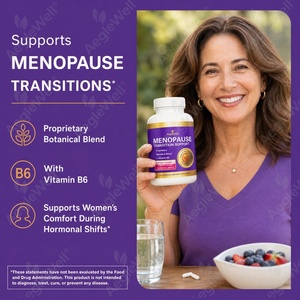 AegleWell OEM Supporto per la Transizione alla Menopausa, Capsule Naturali Vegetali a Base di Erbe, 60 Capsule, Vitamina B6, Equilibrio Ormonale, Integratore Alimentare per Donne - Product Image 4