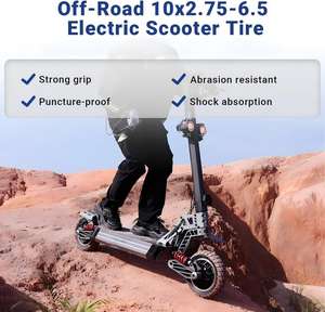 Pneu sous vide 10x2.75-6.5 pour trottinette électrique, pneu tout-terrain de 10 pouces, pneu antichoc à super-adhérence pour trottinette électrique - Product Image 3