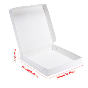 Boîtes d'emballage alimentaire blanches écologiques vintage biodégradables pour petites entreprises, avec logo personnalisé, pour snacks et pizzas - Product Image 3