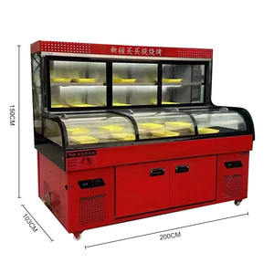 Congélateur de présentation à refroidissement direct à trois températures pour restaurant commercial de 2 m, ultra-congélateur, présentoir pour aliments, poisson, viande, vente - Product Image 2