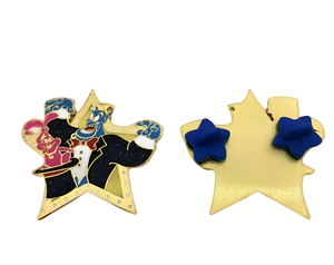 Precio al por mayor de fábrica Venta caliente Aleación de zinc Esmalte duro Gritty Personalizado Pentáculo Pin Insignia Embrague de goma chapado en oro - Product Image 3