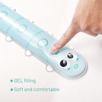 Protection de poignet transparente en forme de chenille, petite attelle, ensemble de tapis de souris pour clavier, tapis de souris de jeu en cristal pour PC, pour la maison et le bureau